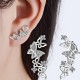 butterfly cluster sterling silver earrings