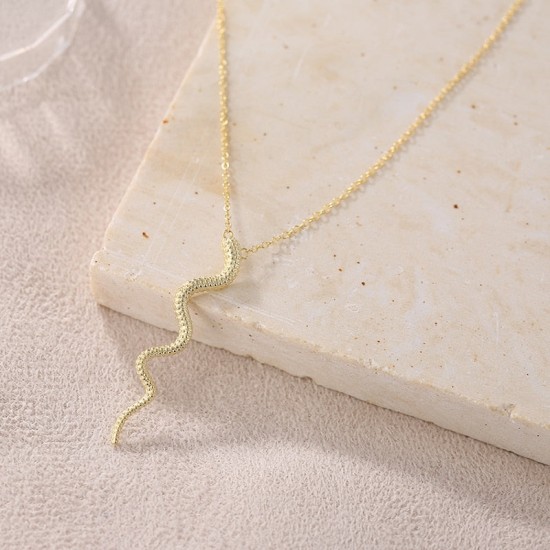 desert snake sterling silver necklace