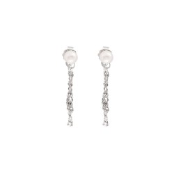 pearls and chains sterling silver earrings