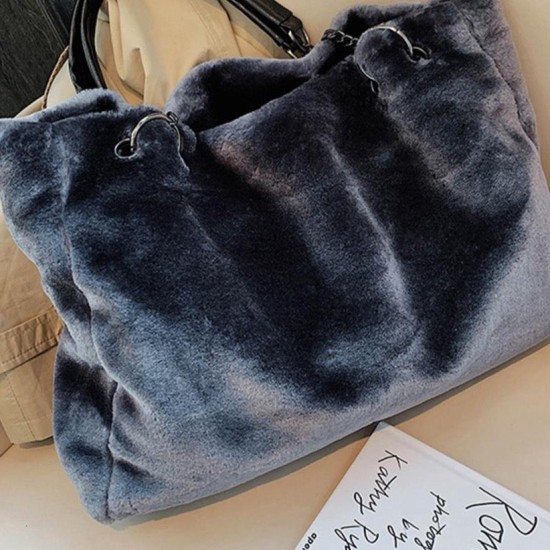 velvet plush shoulder bag